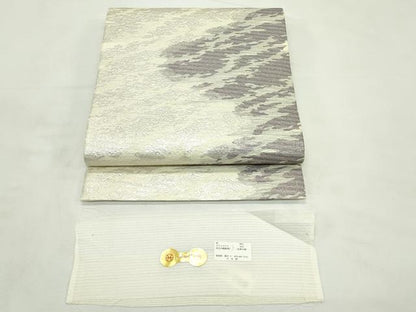 平和屋着物＊夏物　西陣　華翔苑謹製　藤本仁　六通柄袋帯　霞文　銀糸　上代58万　証紙付き　正絹　逸品　未使用　CABL5464rv