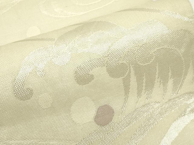 平和屋着物＊夏物　六通柄袋帯　立波文　銀糸　正絹　逸品　CABL5465rv