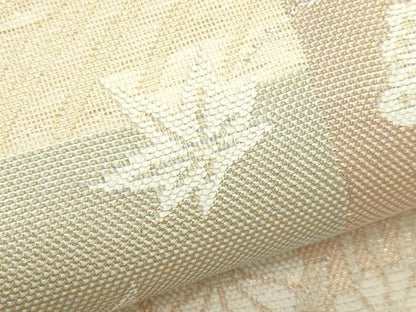 平和屋着物＊夏物　六通柄袋帯　秋草文　金銀糸　正絹　逸品　未使用　CABL5466rv