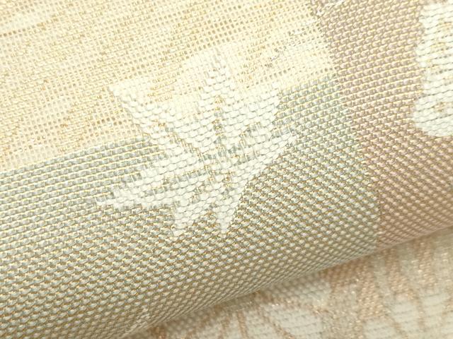 平和屋着物＊夏物　六通柄袋帯　秋草文　金銀糸　正絹　逸品　未使用　CABL5466rv