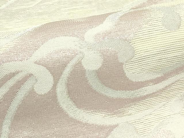 平和屋着物＊夏物　六通柄袋帯　立波文　銀糸　正絹　逸品　CABL5467rv