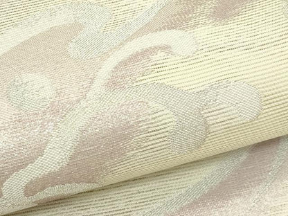 平和屋着物＊夏物　六通柄袋帯　立波文　銀糸　正絹　逸品　CABL5467rv