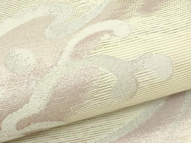 平和屋着物＊夏物　六通柄袋帯　立波文　銀糸　正絹　逸品　CABL5467rv