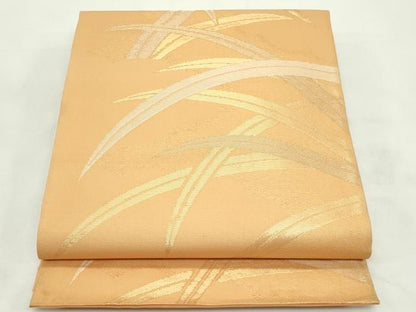 平和屋着物＊夏物　六通柄袋帯　雲取り芝草文　金銀糸　正絹　逸品　CABL5472rv