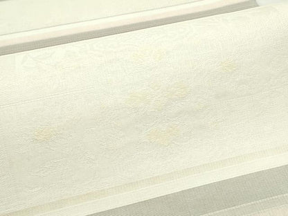 平和屋着物＊夏物　両面　六通柄袋帯　横段花文　正絹　逸品　CABL5476rv