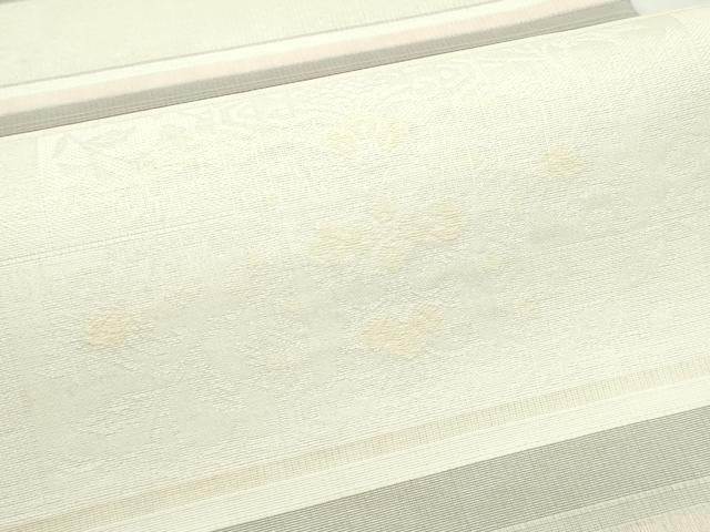平和屋着物＊夏物　両面　六通柄袋帯　横段花文　正絹　逸品　CABL5476rv