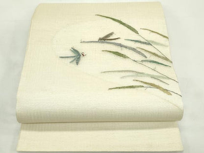 平和屋着物＊夏物　太鼓柄　京袋帯　すくい織　トンボ　金銀糸　正絹　逸品　未使用　CABL5478rv