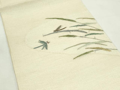 平和屋着物＊夏物　太鼓柄　京袋帯　すくい織　トンボ　金銀糸　正絹　逸品　未使用　CABL5478rv