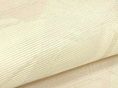 平和屋着物＊夏物　六通柄袋帯　遠山草木文　銀糸　正絹　逸品　CABL5498rv