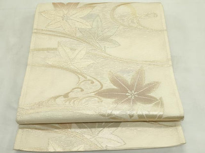 平和屋着物＊夏物　六通柄袋帯　竜田川　金銀糸　正絹　逸品　CABL5499rv