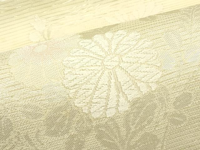 平和屋着物＊夏物　六通柄袋帯　唐織　秋草文　銀糸　正絹　逸品　CABL5512rv