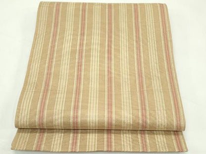 平和屋着物＊夏物　六通柄袋帯　花間道　金糸　正絹　逸品　CABL5541rv