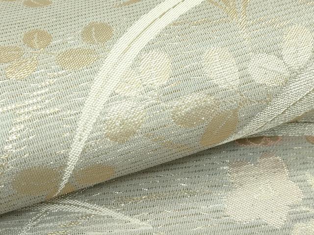 平和屋着物＊夏物　六通柄袋帯　秋草文　金銀糸　正絹　逸品　CABL5543rv