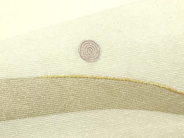平和屋着物＊夏物　太鼓柄袋帯　刺繍　霞文　金糸　正絹　逸品　CABL5562rv