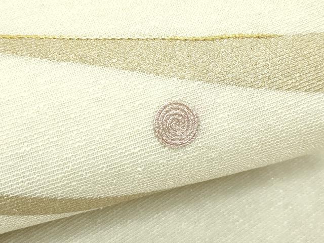 平和屋着物＊夏物　太鼓柄袋帯　刺繍　霞文　金糸　正絹　逸品　CABL5562rv