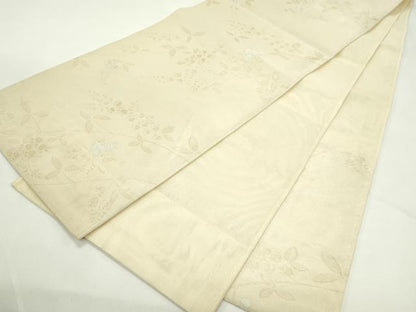 平和屋着物＊夏物　西陣　川島織物　六通柄　京袋帯　草花文　金糸　正絹　逸品　CABL5565rv