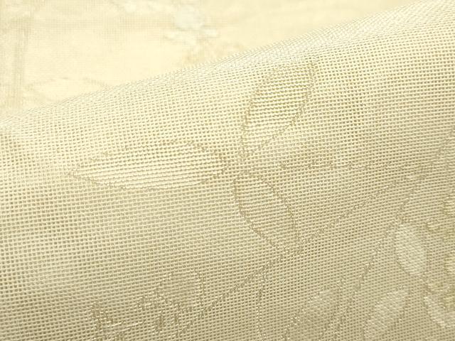 平和屋着物＊夏物　西陣　川島織物　六通柄　京袋帯　草花文　金糸　正絹　逸品　CABL5565rv