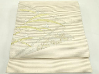 平和屋着物＊夏物　八寸名古屋帯　絽綴れ　露芝文　金銀糸　正絹　逸品　CABL5570rv