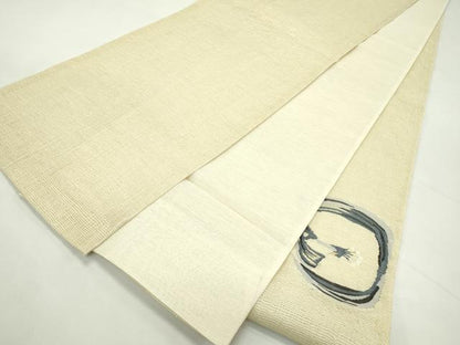 平和屋着物＊夏物　太鼓柄袋帯　すくい織　鳥　金糸　正絹　逸品　CABL5577rv