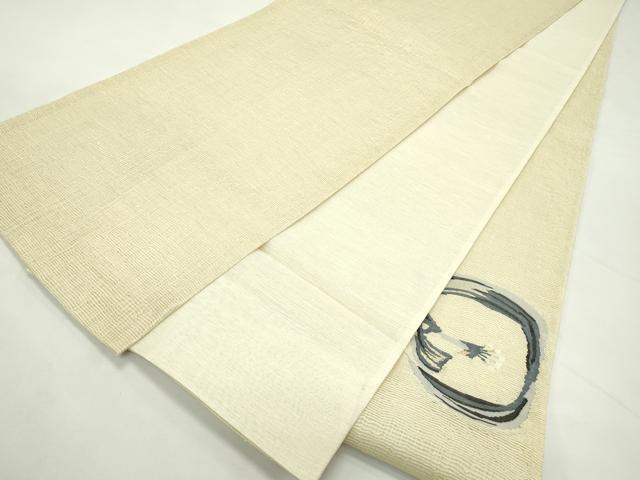 平和屋着物＊夏物　太鼓柄袋帯　すくい織　鳥　金糸　正絹　逸品　CABL5577rv