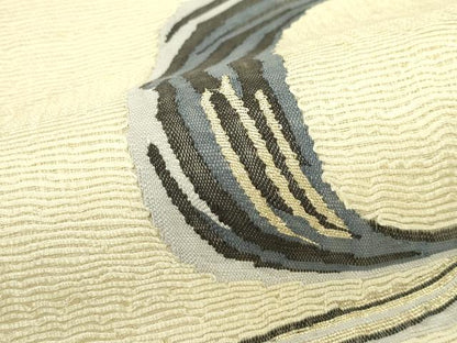 平和屋着物＊夏物　太鼓柄袋帯　すくい織　鳥　金糸　正絹　逸品　CABL5577rv
