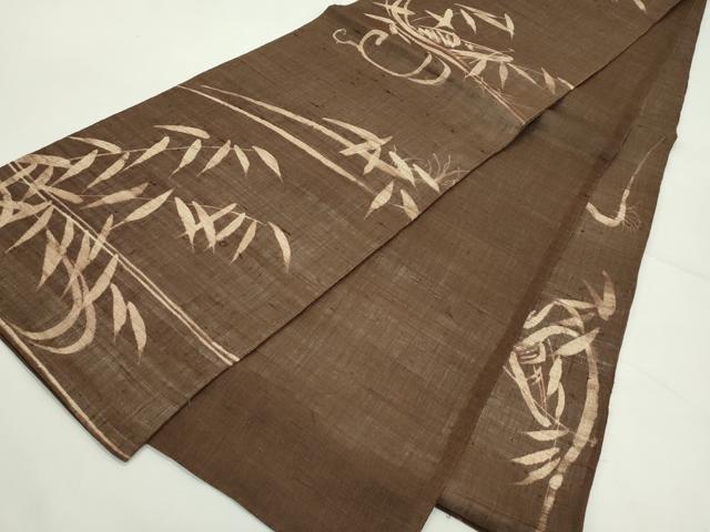 平和屋着物＊夏物　六通柄袋帯　ろうけつ染め　流水筏文　麻　逸品　CABL5583rv