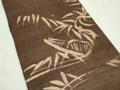 平和屋着物＊夏物　六通柄袋帯　ろうけつ染め　流水筏文　麻　逸品　CABL5583rv