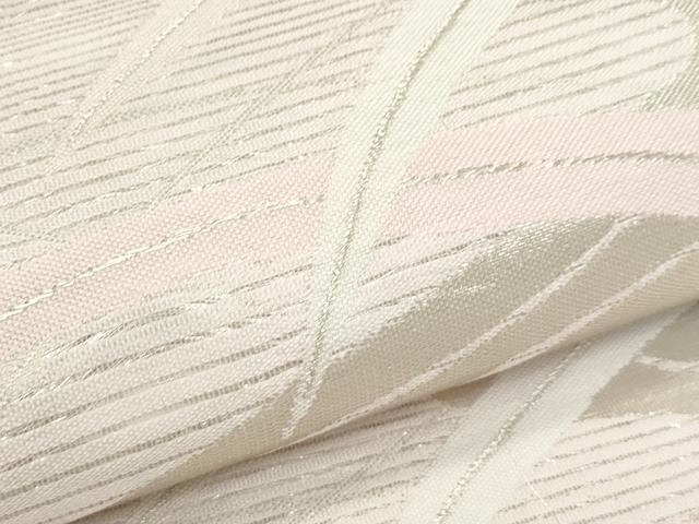 平和屋着物＊夏物　六通柄袋帯　芝草流水文　銀糸　正絹　逸品　CABL5591rv