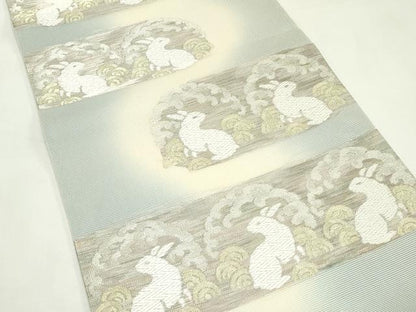 平和屋着物＊夏物　六通柄袋帯　兎　金銀糸　やまと誂製　正絹　逸品　未使用　CABL5600rv