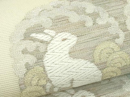 平和屋着物＊夏物　六通柄袋帯　兎　金銀糸　やまと誂製　正絹　逸品　未使用　CABL5600rv