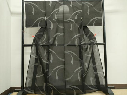 平和屋着物＊夏物　結城紬　夏結城　100亀甲　飛び亀甲柄　熨斗文　正絹　逸品　未使用　CABL5604ou