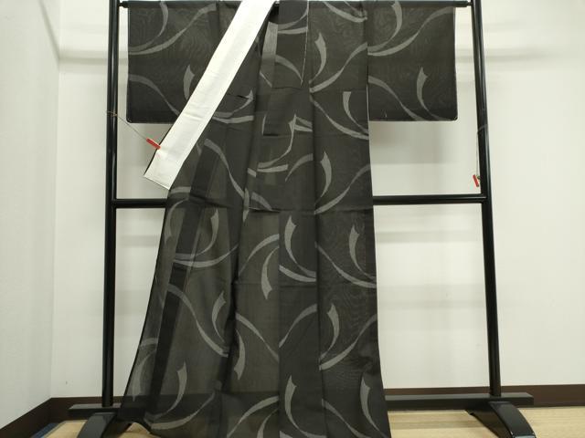 平和屋着物＊夏物　結城紬　夏結城　100亀甲　飛び亀甲柄　熨斗文　正絹　逸品　未使用　CABL5604ou