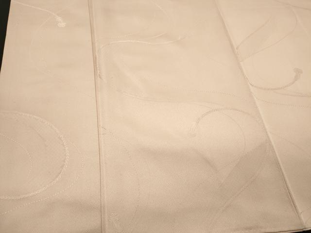 平和屋着物■上質な色無地　紐文　薄卵色　正絹　逸品　CABL5611ou