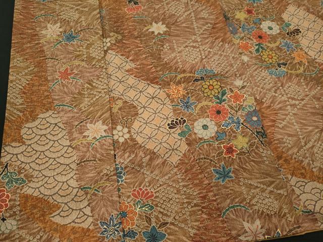 平和屋着物■上質な小紋　吉祥草花文　正絹　逸品　CABL5612ou
