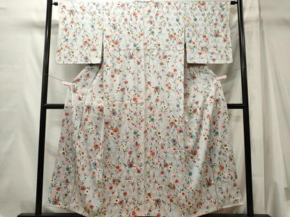 平和屋着物■上質な小紋　舞蝶枝花文　正絹　逸品　CABL5619ou