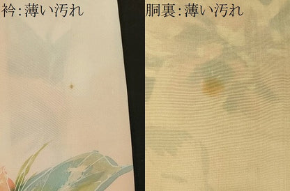 平和屋着物■上質な小紋　草花文　暈し染め　正絹　逸品　CABL5624ou