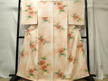 平和屋着物■上質な小紋　草花文　暈し染め　正絹　逸品　CABL5624ou