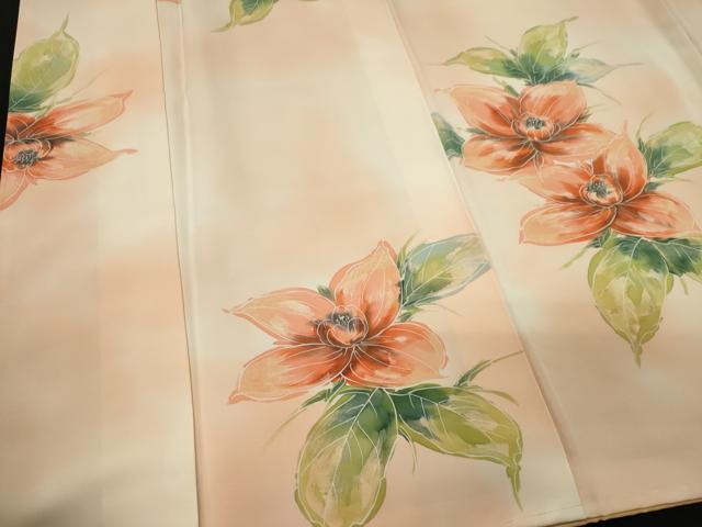 平和屋着物■上質な小紋　草花文　暈し染め　正絹　逸品　CABL5624ou
