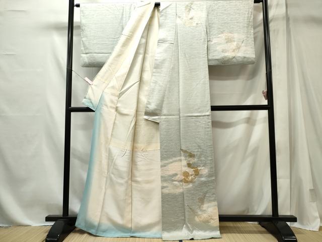 平和屋着物■訪問着　駒刺繍　吉祥花文　金彩　正絹　逸品　CABL5627ou