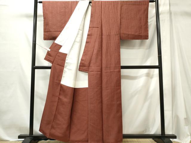 平和屋着物■上質な紬　よろけ縞　正絹　逸品　未使用　CABL5631ou