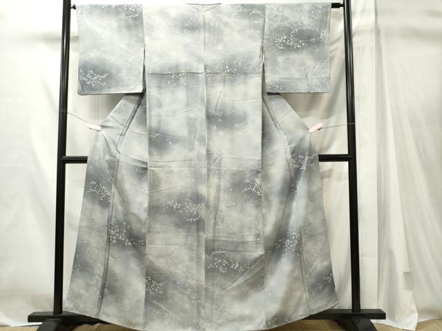 平和屋着物■上質な小紋　雲取り蔦の葉文　正絹　逸品　CABL5637ou