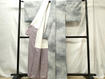 平和屋着物■上質な小紋　雲取り蔦の葉文　正絹　逸品　CABL5637ou