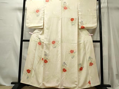 平和屋着物■上質な小紋　草花文　暈し染め　正絹　逸品　CABL5639ou