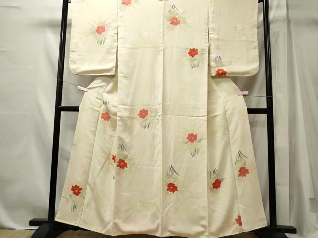 平和屋着物■上質な小紋　草花文　暈し染め　正絹　逸品　CABL5639ou