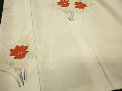 平和屋着物■上質な小紋　草花文　暈し染め　正絹　逸品　CABL5639ou