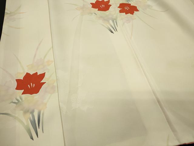 平和屋着物■上質な小紋　草花文　暈し染め　正絹　逸品　CABL5639ou