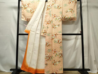 平和屋着物■上質な小紋　草花文　金彩　正絹　逸品　CABL5645ou