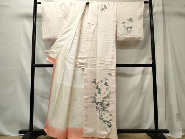 平和屋着物■訪問着　手描き　枝花文　正絹　逸品　CABL5648ou