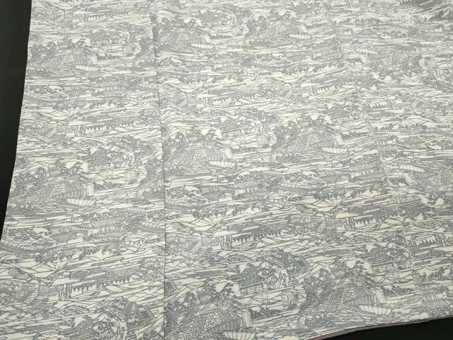 平和屋着物■上質な小紋　風景文　正絹　逸品　CABL5649ou
