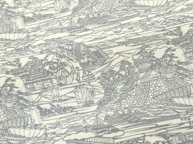 平和屋着物■上質な小紋　風景文　正絹　逸品　CABL5649ou